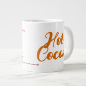 マイクロ波マグカップ(バニラホワイトホットチョコレートレシピ) ジャンボコーヒーマグカップ (正面右)