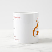 マイクロ波マグカップ(ホットメキシカンスパイココアレシピ) ジャンボコーヒーマグカップ (正面)