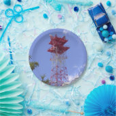 マイクロ波中継無線電信タワー ペーパープレート (パーティー)