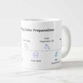 マイクロ波安全マグカップと簡単チョコレートケーキレシピ ジャンボコーヒーマグカップ