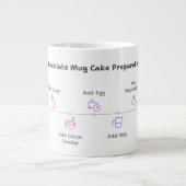 マイクロ波安全マグカップと簡単チョコレートケーキレシピ ジャンボコーヒーマグカップ (正面)