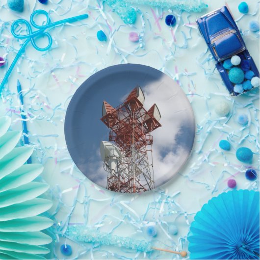 マイクロ波電気通信タワー ペーパープレート (パーティー)