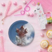 マイクロ波電気通信タワー ペーパープレート (パーティー)