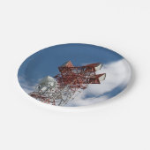 マイクロ波電気通信タワー ペーパープレート (アングル)