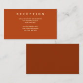 マイクロ結婚ズ燃えたオレンジ小披露宴情報 エンクロージャーカード (正面/裏面)