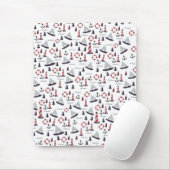 マイクロ航海のパターンヴィンテージスタイルプリント。 マウスパッド (マウス)