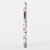 マイクロ航海のパターンヴィンテージスタイルプリント。 Case-Mate iPhoneケース (裏面/右)