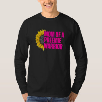マイクロPreemie Nicu新しい母ひまわり早産Bir Tシャツ