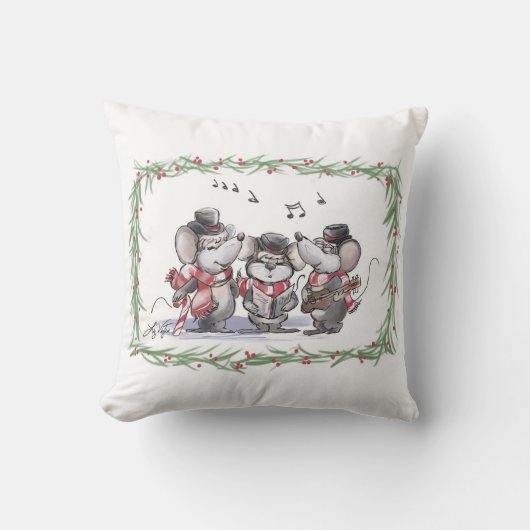 マイク付きカロリング,Macと萌の休日の枕 クッション (正面)