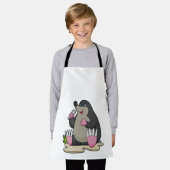 マイク付きモグラ エプロン (着用した状態)