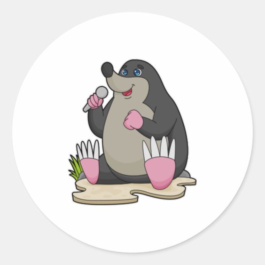 マイク付きモグラ ラウンドシール (正面)