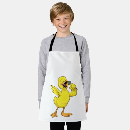 マイク付き歌手としてアヒル エプロン (着用した状態)