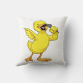 マイク付き歌手としてアヒル クッション (裏面)