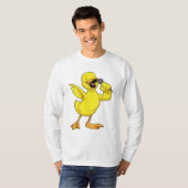 マイク付き歌手としてアヒル Tシャツ (正面フル)