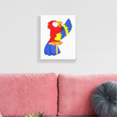 マイク付き歌手としてオウム キャンバスプリント (インサイチュ (リビング))