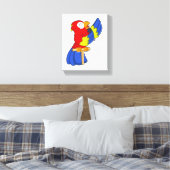 マイク付き歌手としてオウム キャンバスプリント (インサイチュ (寝室))