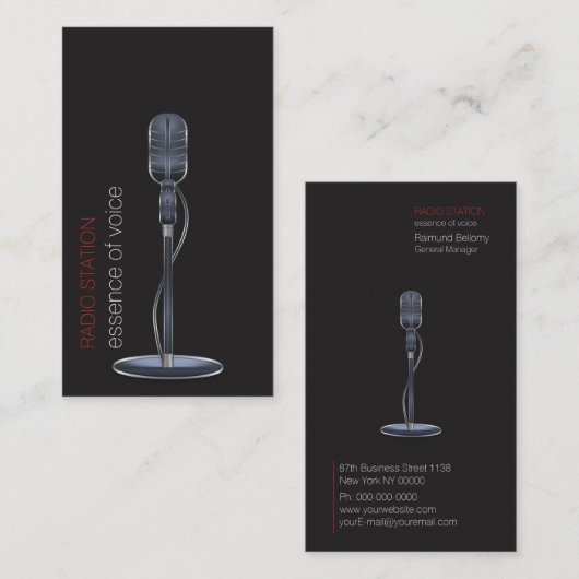 マイク名刺 名刺 (正面/裏面)