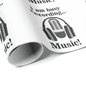 マイク用ヘッドフォン録音音楽 ラッピングペーパー (ロールコーナー)