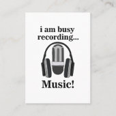 マイク用ヘッドフォン録音音楽 名刺 (正面)