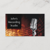 マイク録音スタジオ名刺 名刺 (正面)
