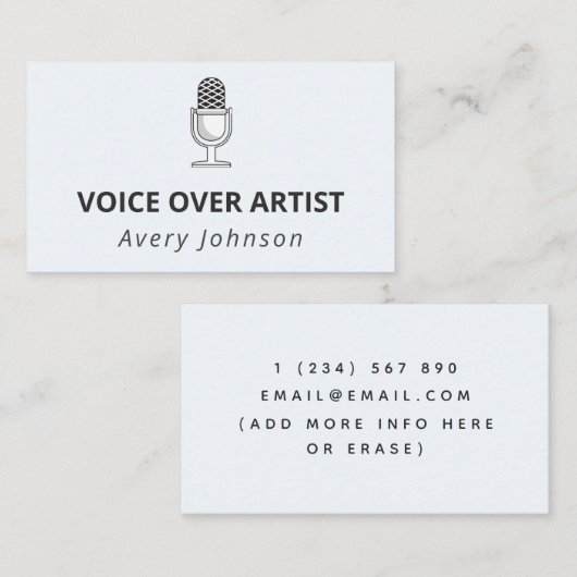 マイク録音装置クラシックエレガント装置 名刺 (正面/裏面)