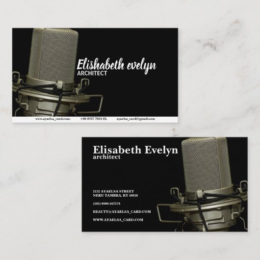 マイク音声音声 名刺 (正面/裏面)