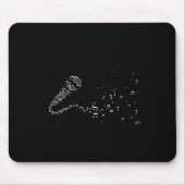 マイク音楽ノートカラオケ歌唱マイクギフト マウスパッド (正面)