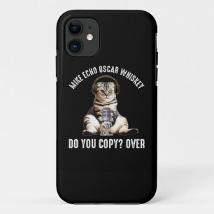 マイク・エコー・オスカー・ウイスキー・ハム・ラジオ・キャット iPhone 11 ケース