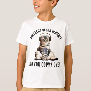 マイク・エコー・オスカー・ウイスキー・ハム・ラジオ・キャット Tシャツ