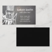 マイク/エンターテイメント | メタリック背景 名刺 (正面/裏面)