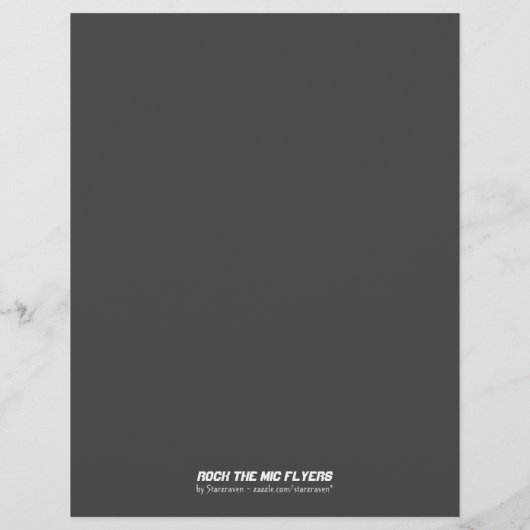 マイク～ギグまたは会場のフライヤーをロック チラシ (裏面)