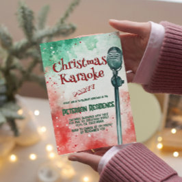 マイク グリーンとレッド クリスマス カラオケ パーティー 招待状