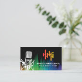 マイク | デジタルカラフルイコライザ 名刺 (スタンド正面)