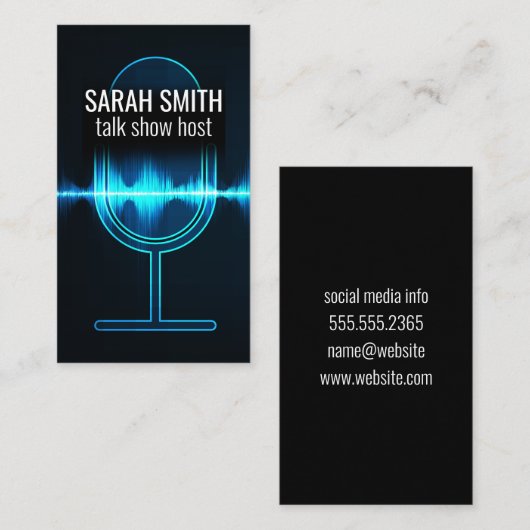 マイク |デジタル音波 名刺 (正面/裏面)