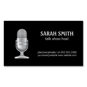 マイク ブロガー Podcastホスト マグネット名刺