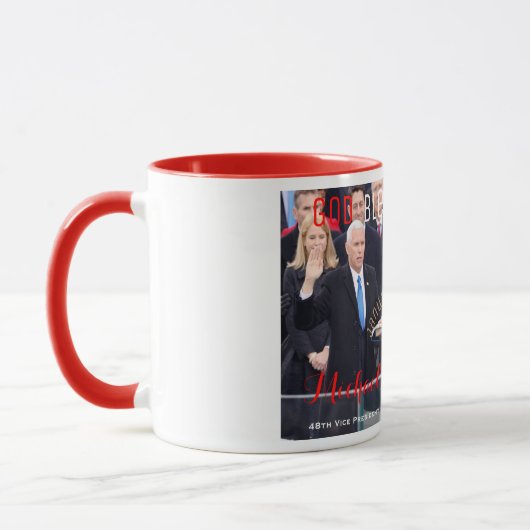 マイク・ペンス米国副社長が宣誓 マグカップ (左)