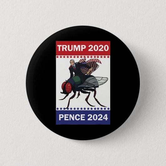 マイク・ペンス Pretty Fly スーパーヒーロー トランプ ペンス 缶バッジ (正面)