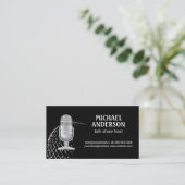 マイク | ポッドキャストホスト名刺 名刺 (スタンド正面)