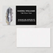 マイク | ポッドキャストホスト名刺 名刺 (正面/裏面)