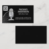 マイク | ポッドキャストホスト | QRコード 名刺 (正面/裏面)