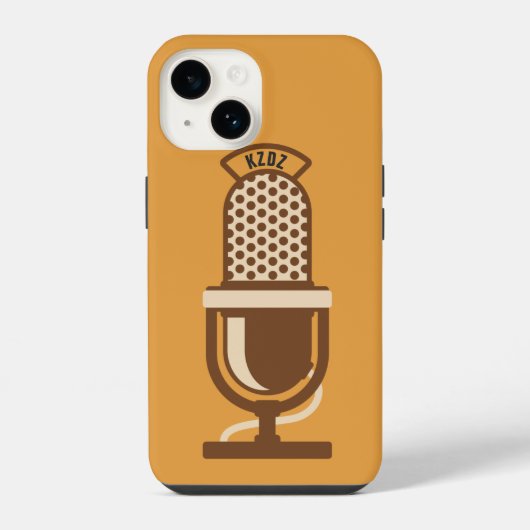 マイク ロゴ ラジオ局名 iPhoneケース (裏面)