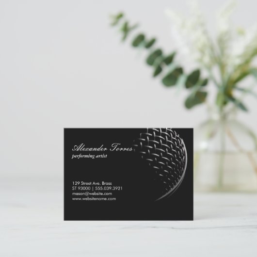 マイク 名刺 (スタンド正面)