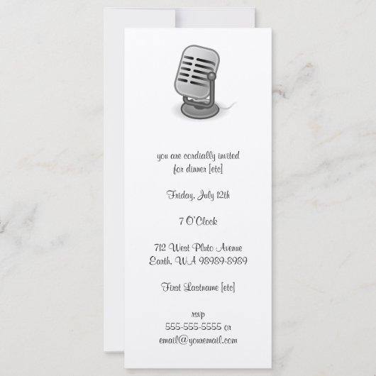 マイク 招待状 (正面)