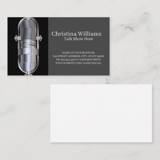 マイク | 歌手・エンターテイナー 名刺 (正面/裏面)