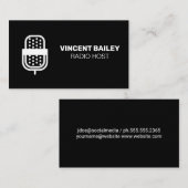 マイク | 無線ホスト | ポッドキャスト 名刺 (正面/裏面)