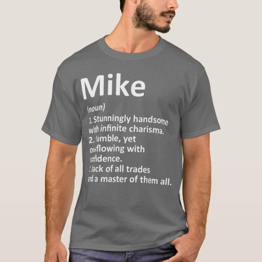 マイク 誕生日 名前入り ユニーク ギフト Tシャツ (正面)