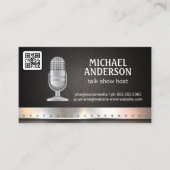 マイク | 金属トリム | QRコード名刺 名刺 (正面)