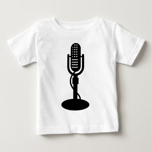 マイク – 黒 ベビーTシャツ (正面)