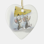 マイク&Macがチーズハートオーナメント セラミックオーナメント (右)