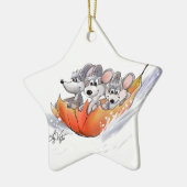 マイク、Macと萌のウィンターホリデースターオーナメント セラミックオーナメント (左)